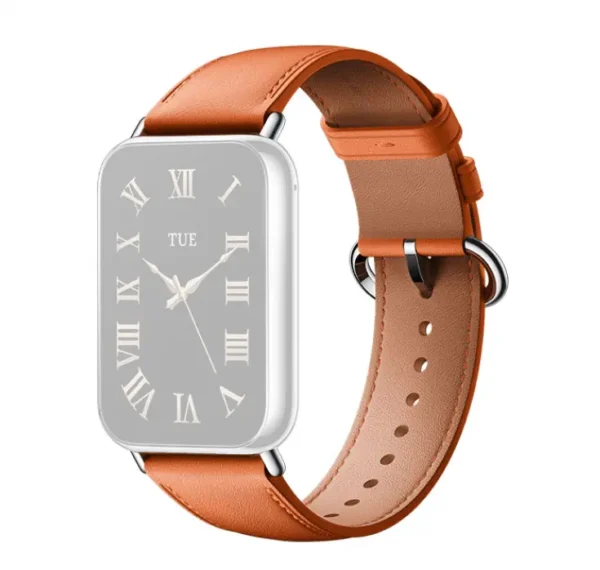 Xiaomi Smart Band 8 Pro Leather Strap - Coral Orange